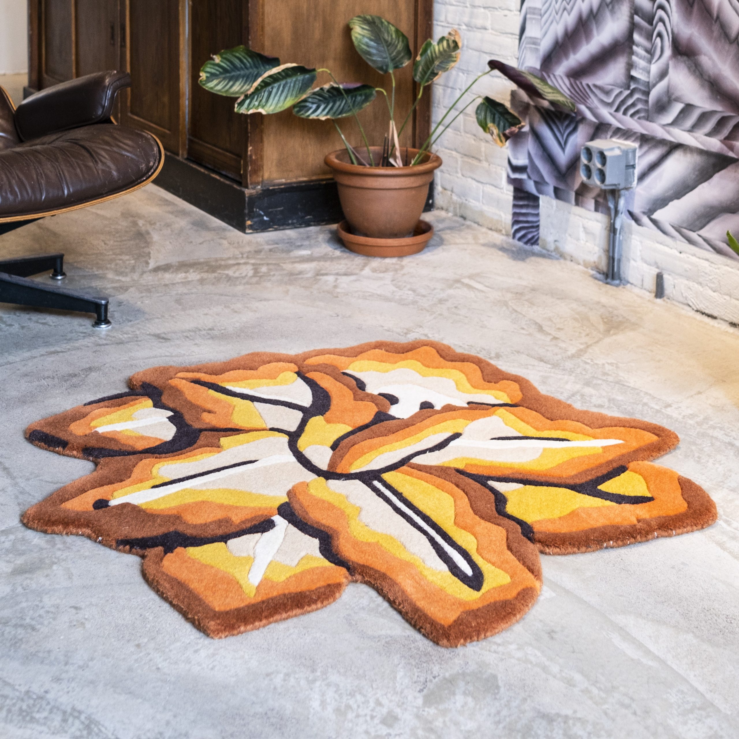 Kitsch Kitchen Vloerkleed Sword Lily Geel