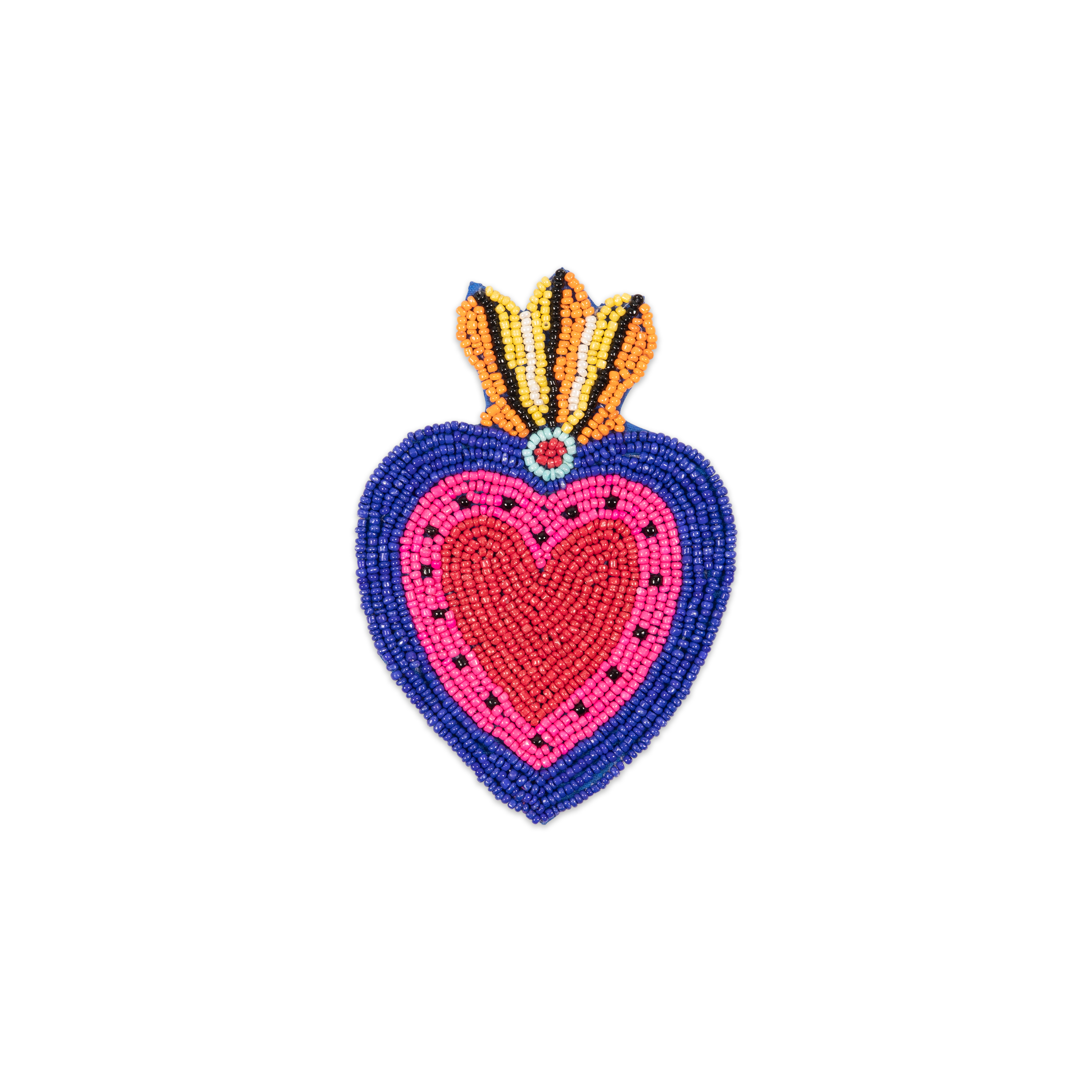 kitsch kitchen Onderzetter hart 12 5 cm – rood/roze/blauw