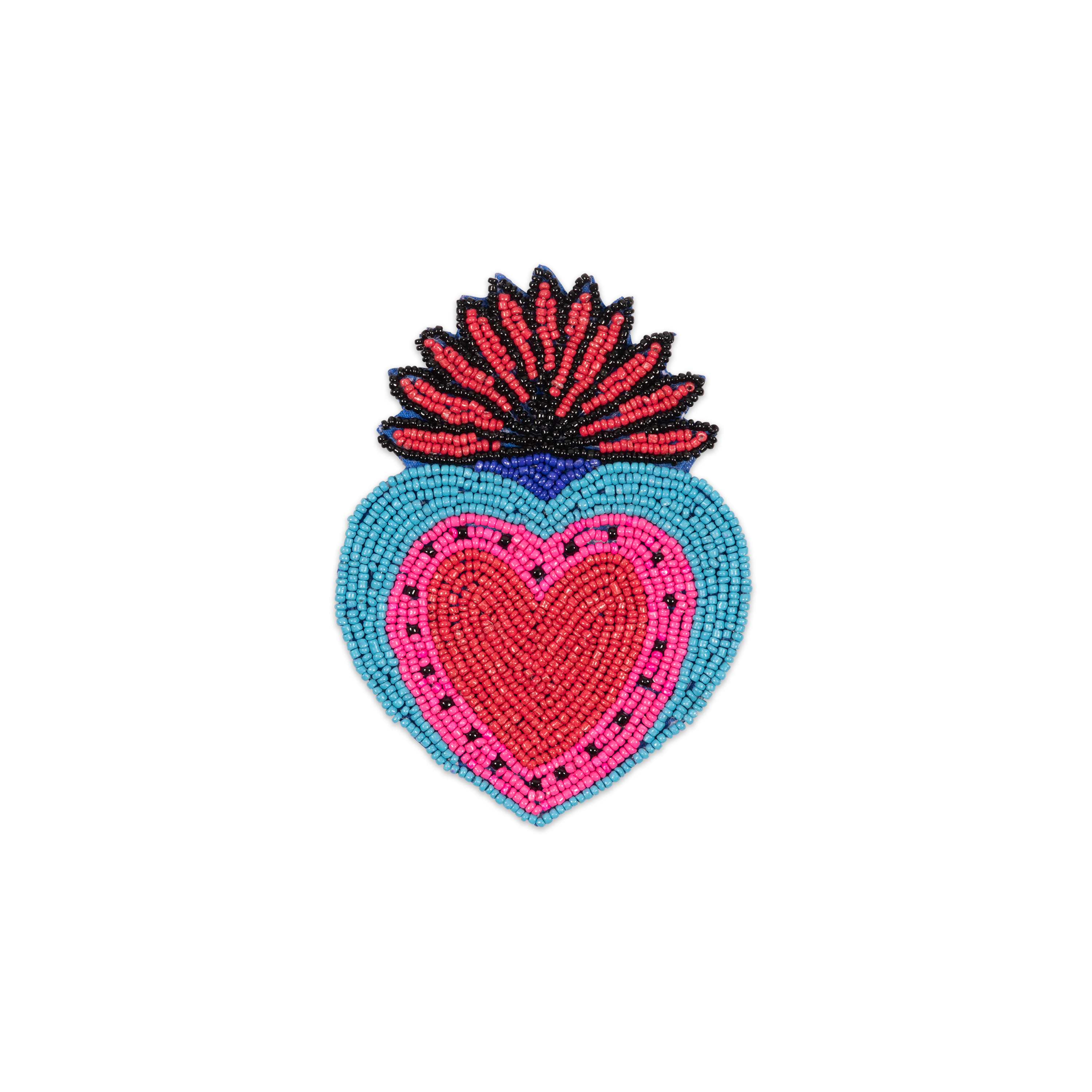 kitsch kitchen Onderzetter hart 12 5 cm – rood/roze/licht blauw