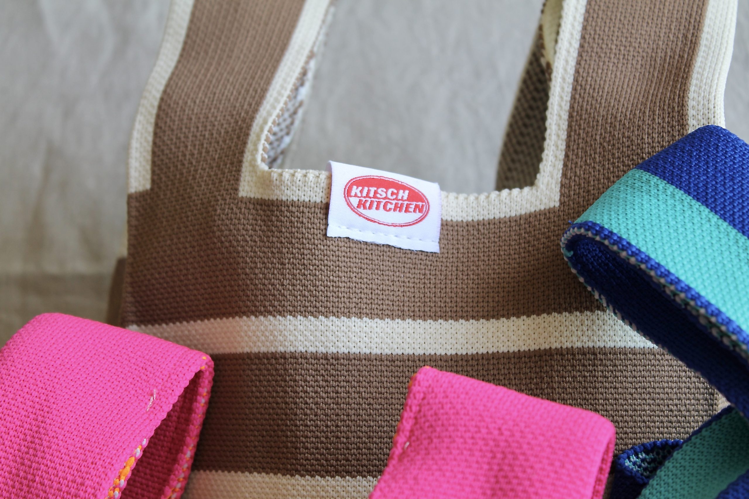 Kitsch Kitchen Poppy Bag Kitsch Kitchen – Bruin/wit Met Strepen