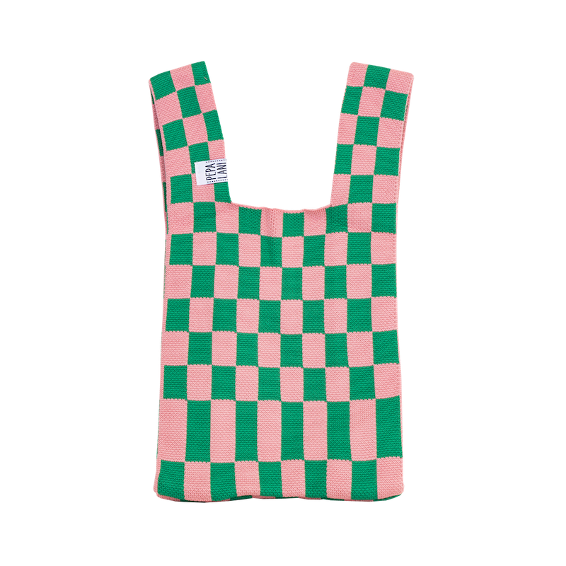 kitsch kitchen Poppy Bag Pepa Lani – groen/roze blokken