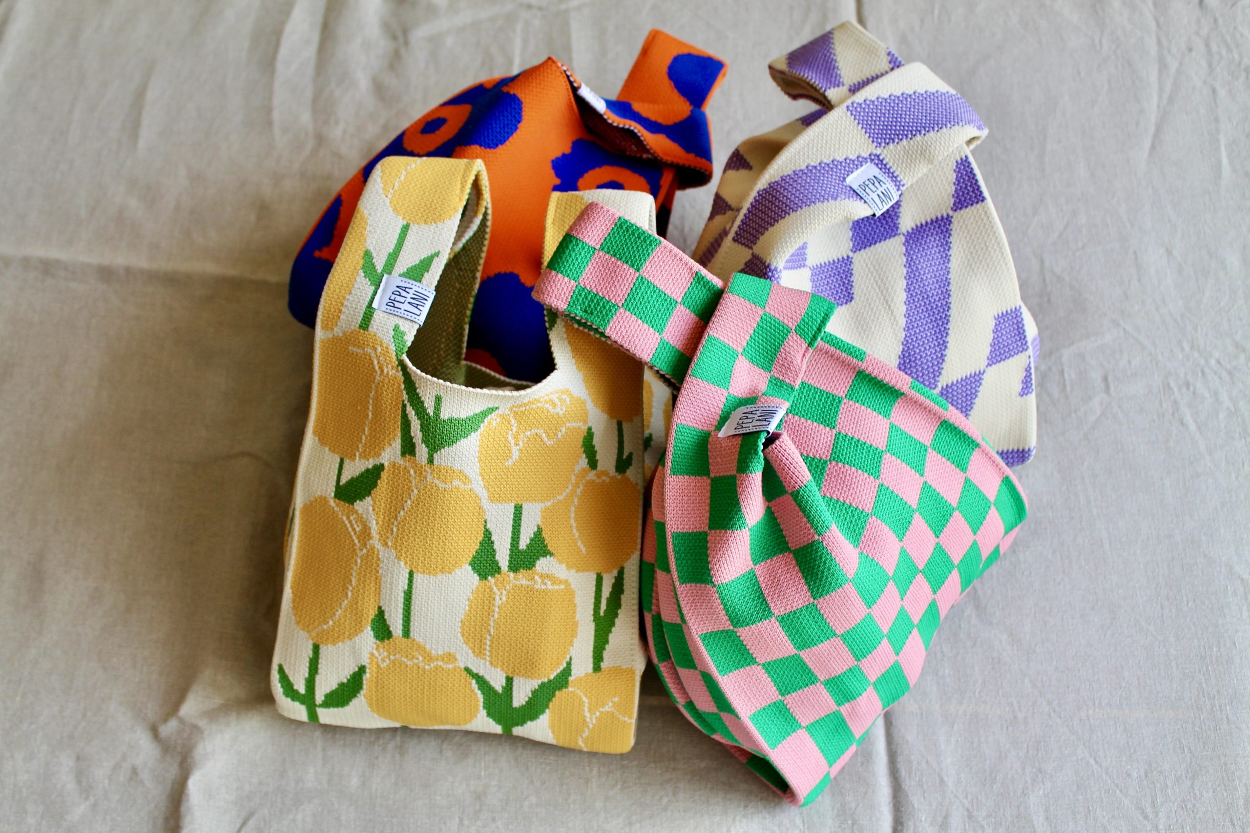 Kitsch Kitchen Poppy Bag Pepa Lani – Paars Met Blokken