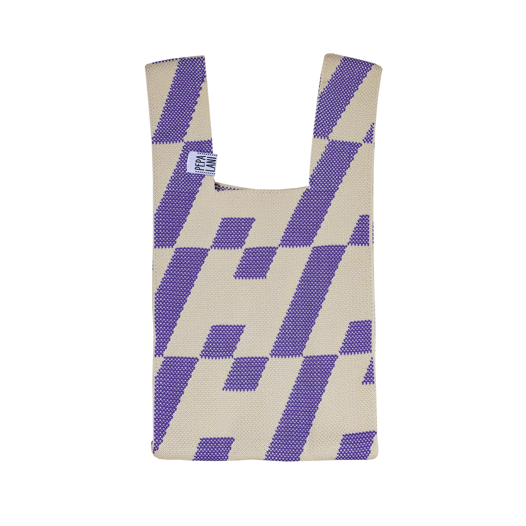 kitsch kitchen Poppy Bag Pepa Lani – paars met blokken