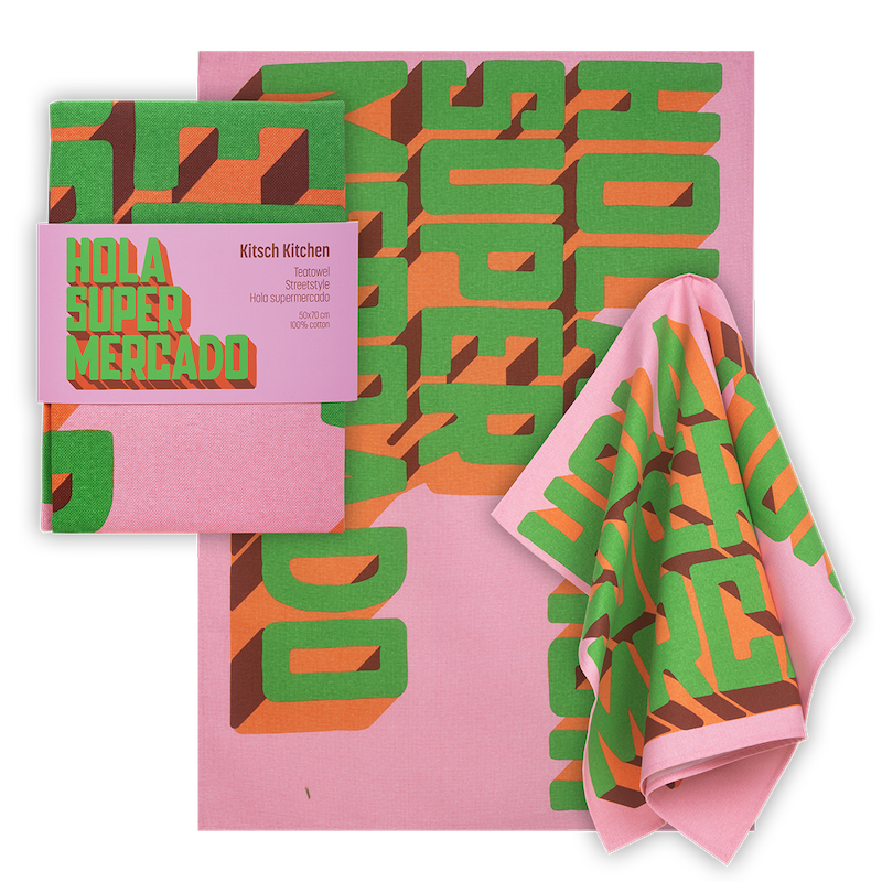Kitsch Kitchen Theedoek Streetstyle Hola Supermercado