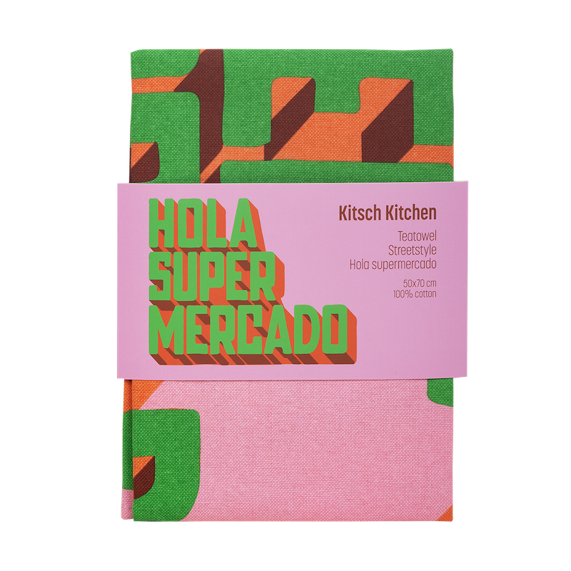 Kitsch Kitchen Theedoek Streetstyle Hola Supermercado