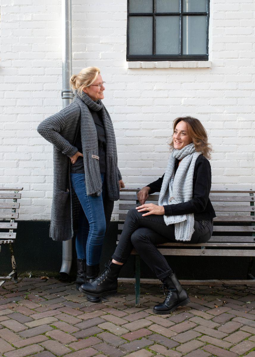 Knit Factory Alex Lang Gebreid Vest Antraciet - 40/42