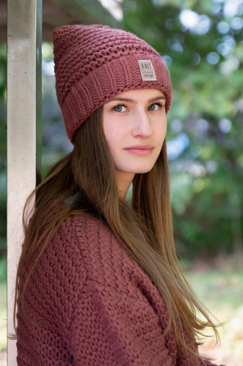 Knit Factory Alex Lang Gebreid Vest Stone Red - 36/38