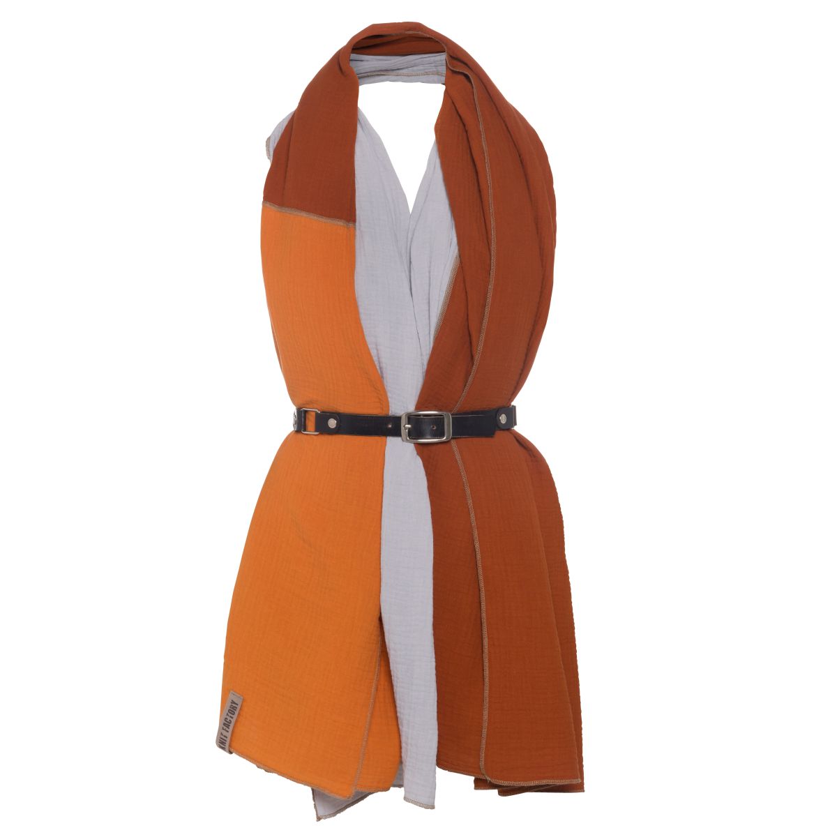 Knit Factory Fay Pareo - XL Sjaal - Stranddoek Terra/Roest