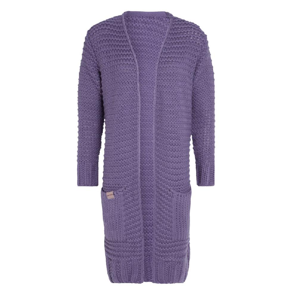 knit factory Alex Lang Gebreid Vest Violet - 40/42