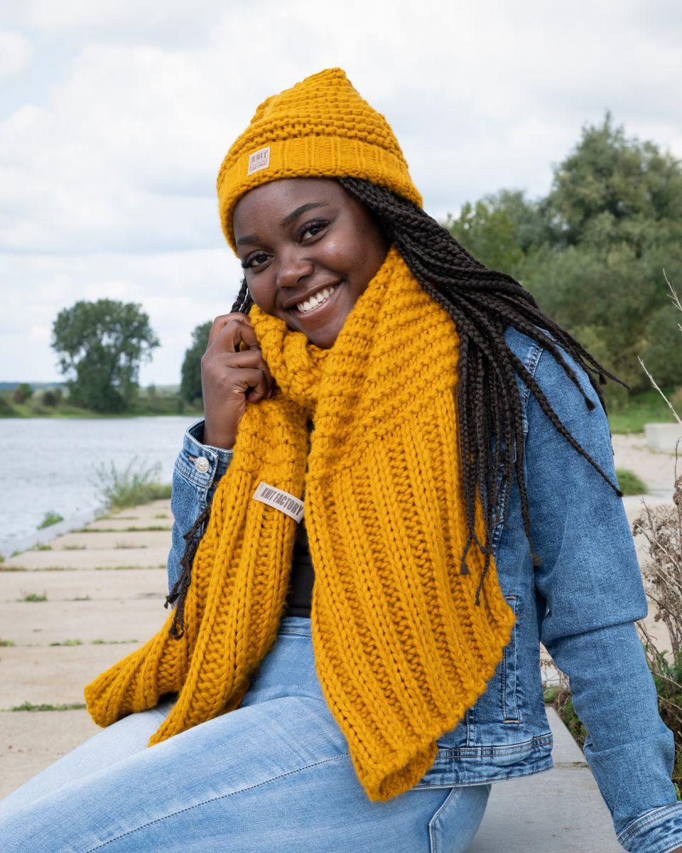 Knit Factory Alex Sjaal Antraciet