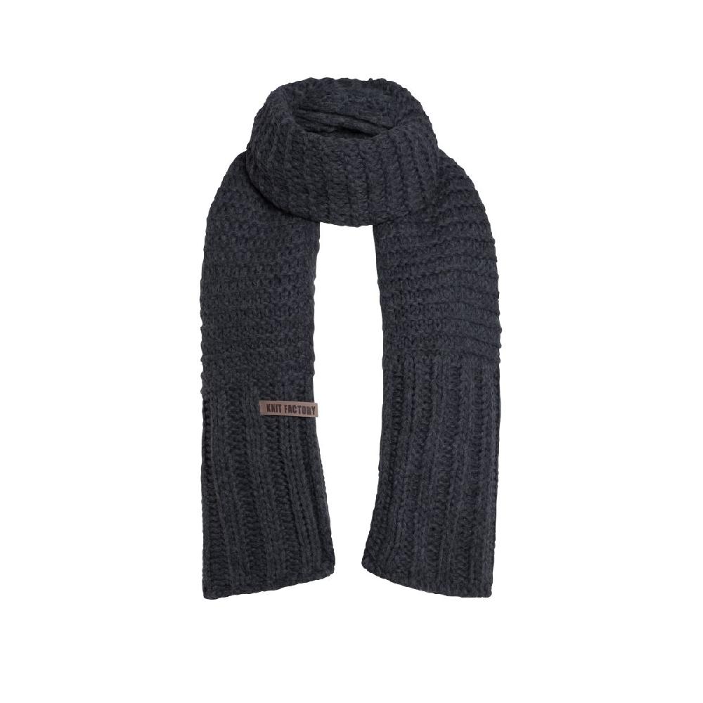 knit factory Alex Sjaal Antraciet