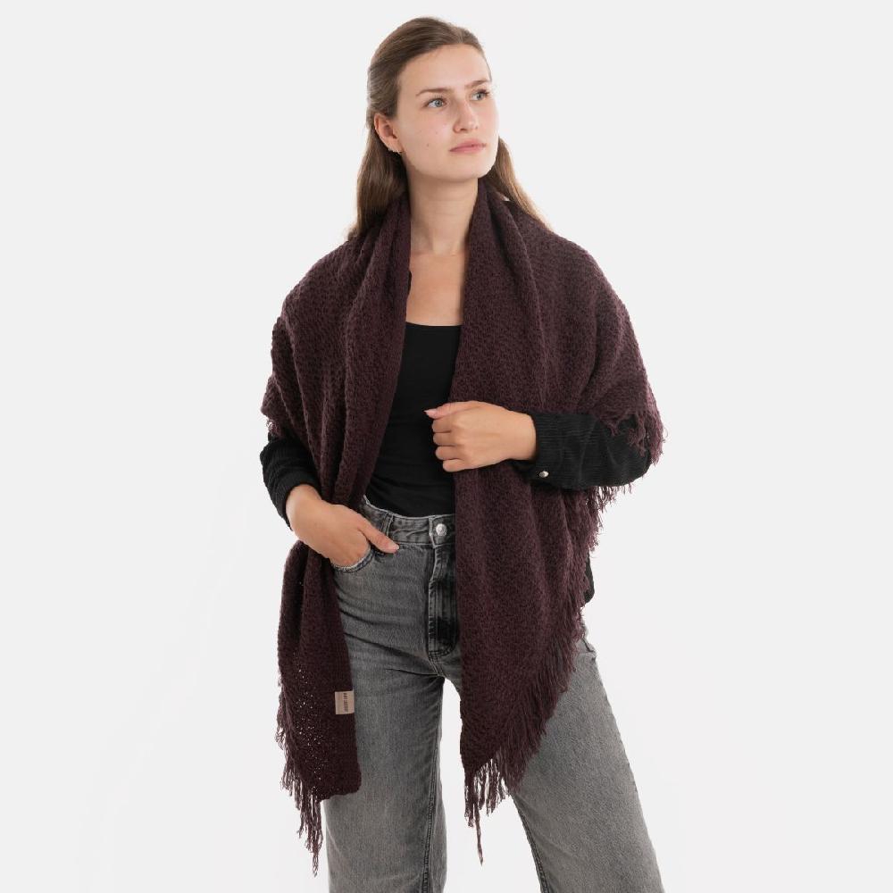 Knit Factory Amber Omslagdoek Midnight Plum