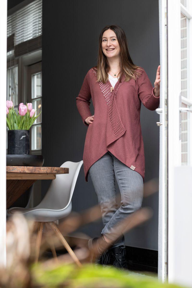 Knit Factory April Gebreid Vest Ecru - 36/38