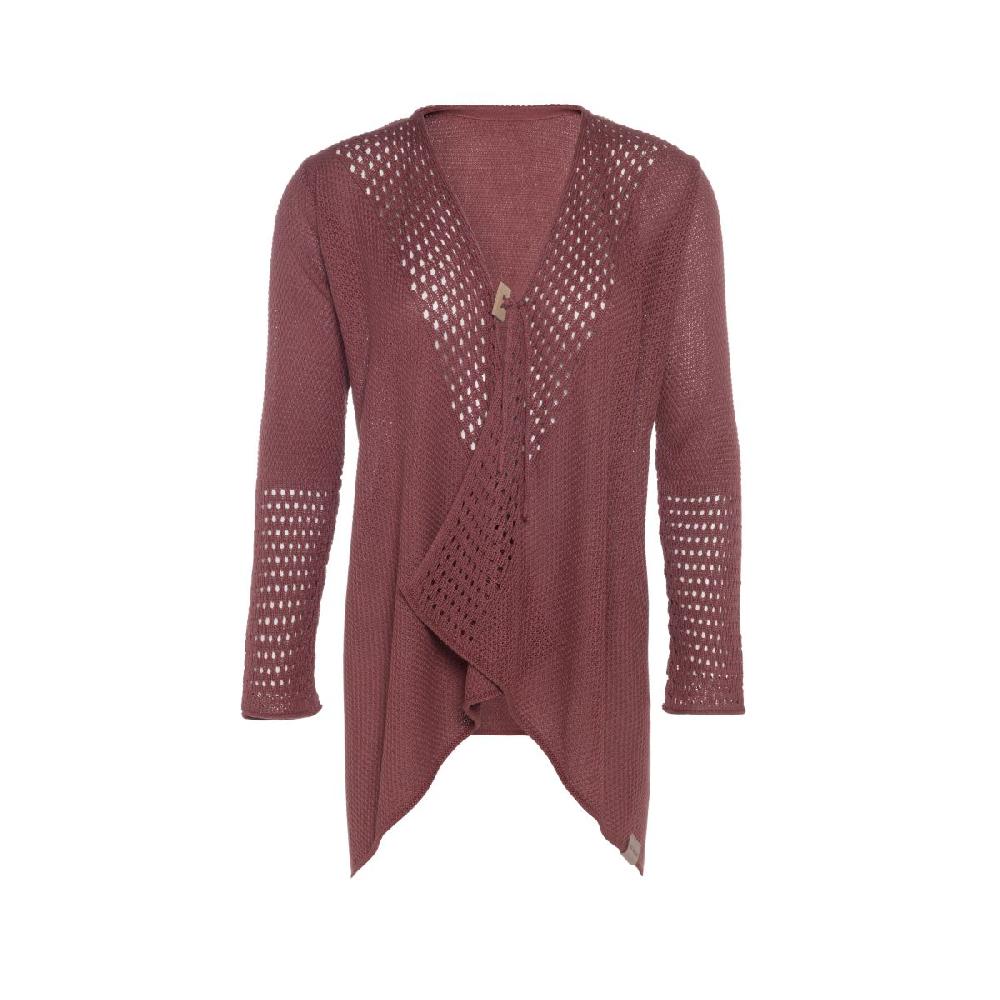 knit factory April Gebreid Vest Stone Red - 36/38