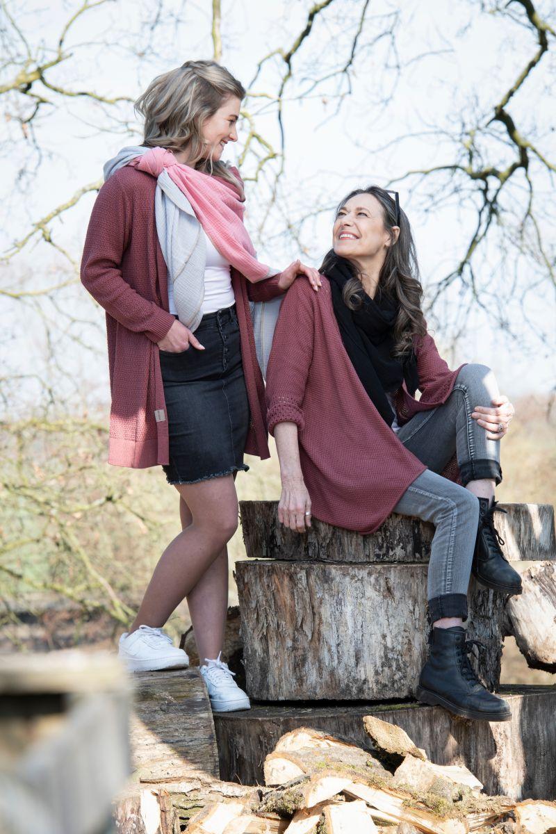 Knit Factory April Gebreid Vest Stone Red - 40/42