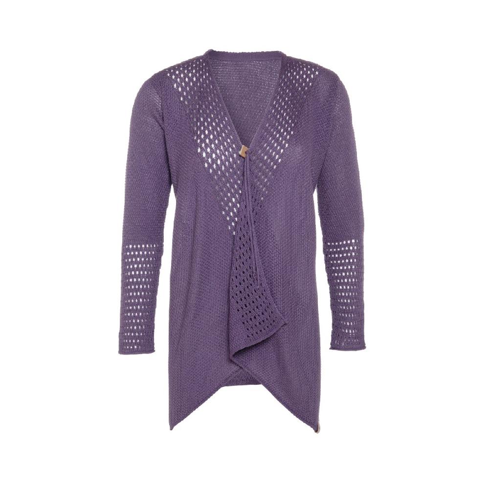 knit factory April Gebreid Vest Violet - 40/42