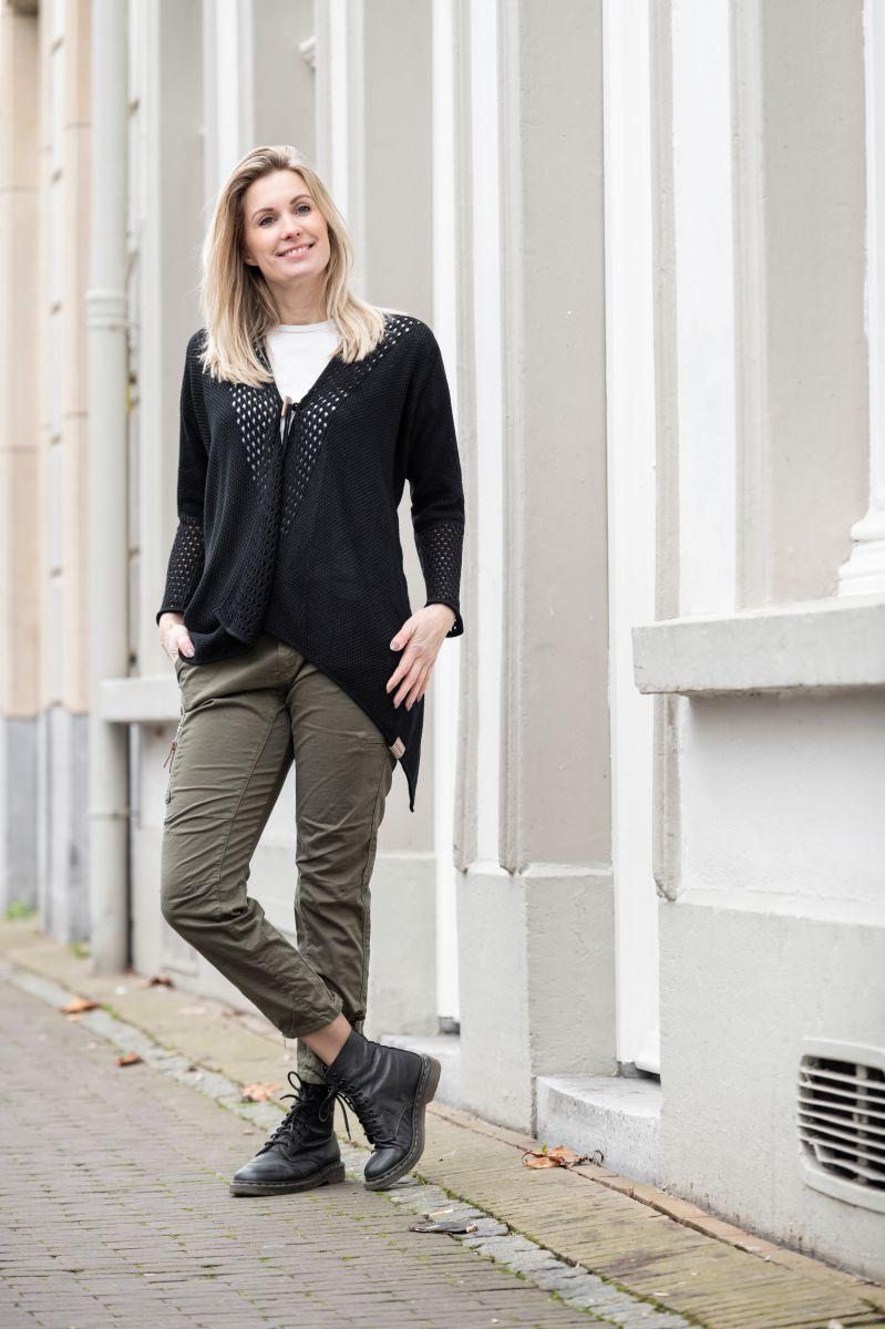 Knit Factory April Gebreid Vest Zwart - 36/38