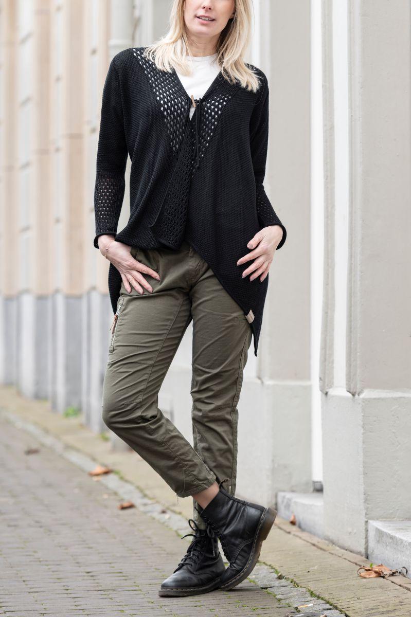 Knit Factory April Gebreid Vest Zwart - 36/38