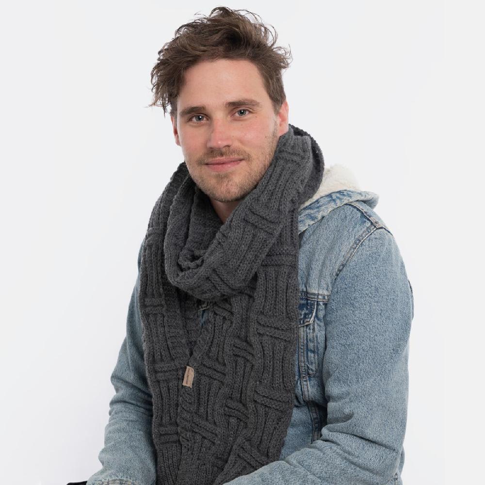 Knit Factory Bobby Sjaal Antraciet
