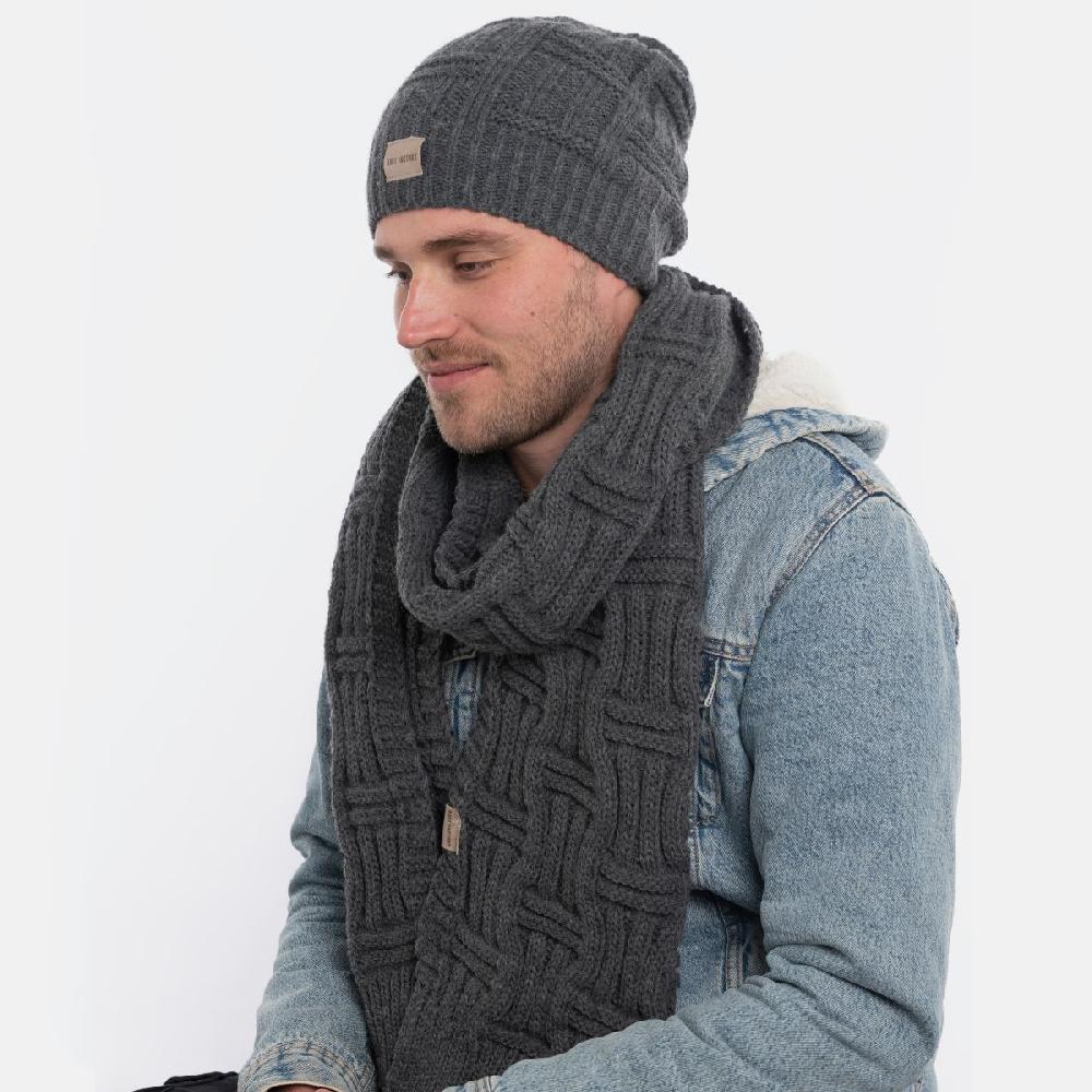 Knit Factory Bobby Sjaal Antraciet