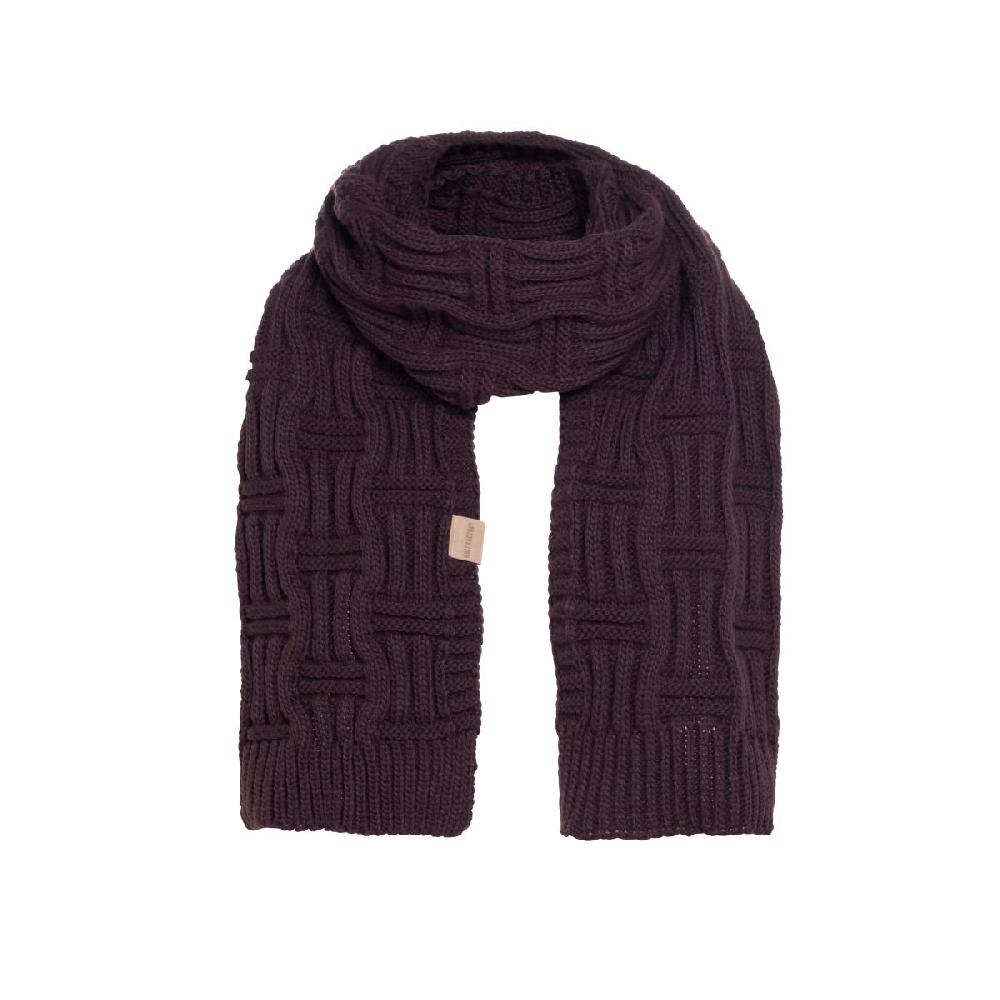 knit factory Bobby Sjaal Aubergine
