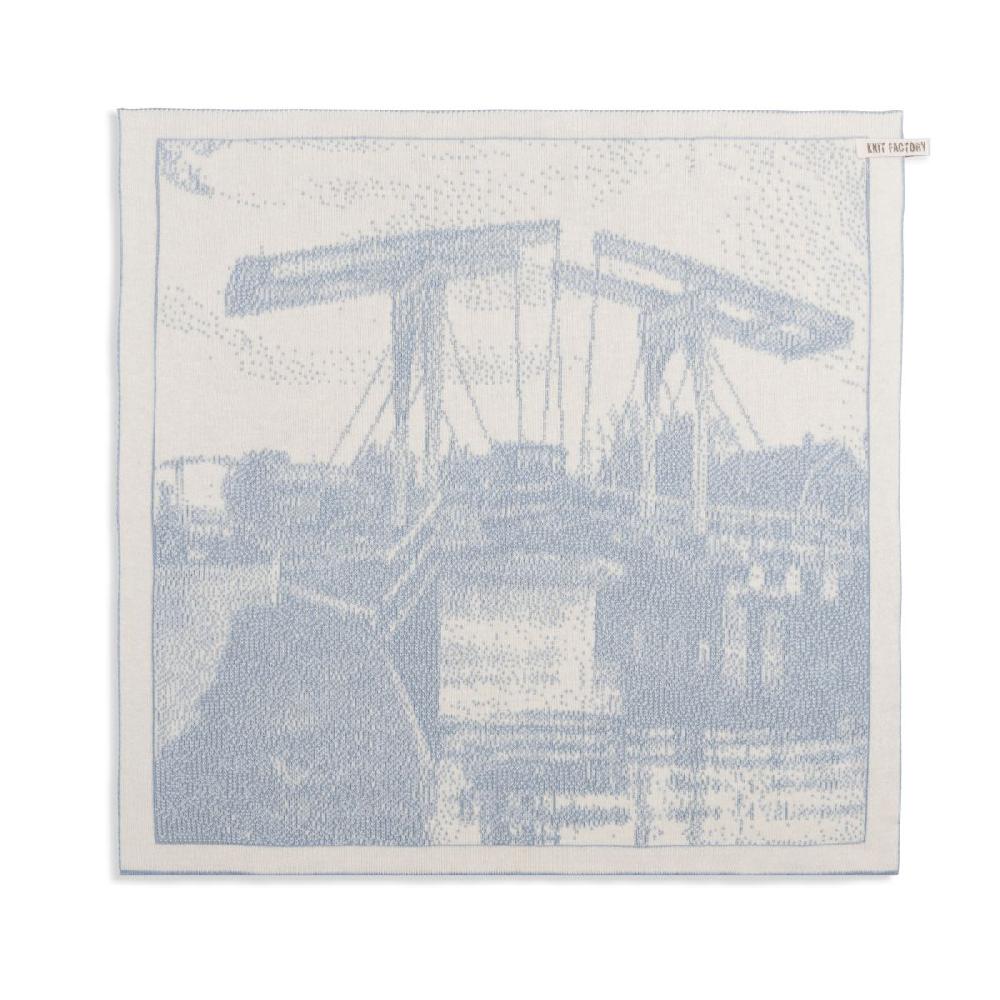 knit factory Brug Keukendoek Ecru/Licht Grijs