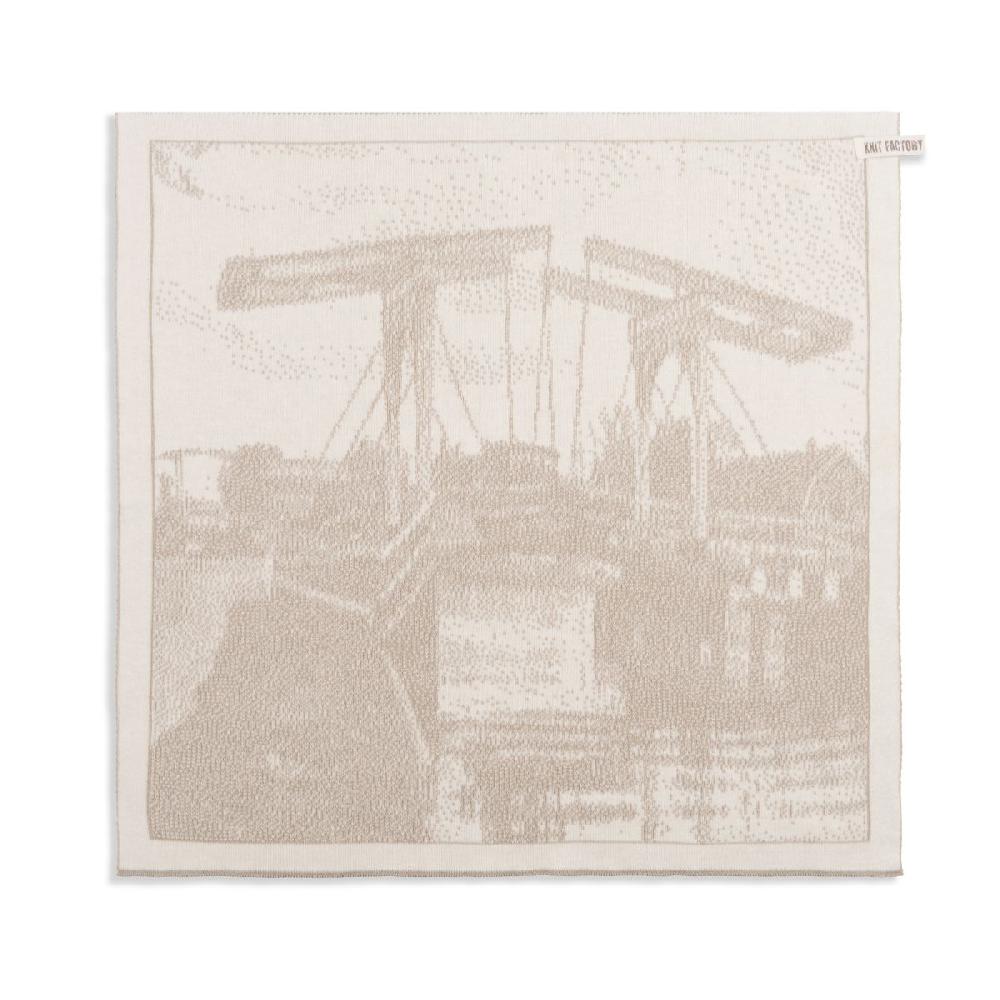 knit factory Brug Keukendoek Ecru/Linnen