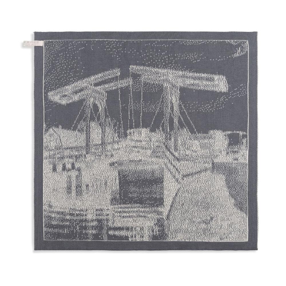 Knit Factory Brug Keukendoek Ecru/Med Grey