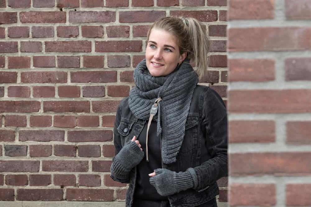 Knit Factory Cleo Handschoenen Antraciet