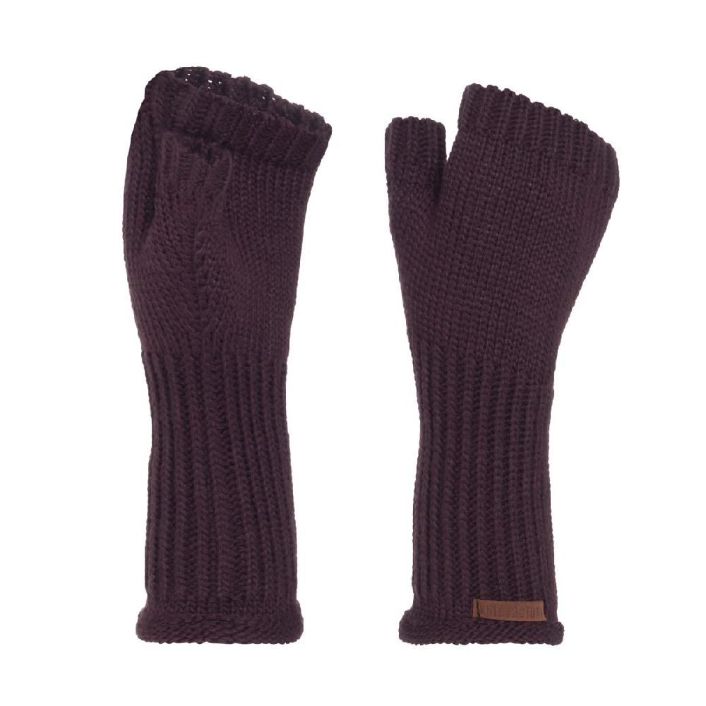 knit factory Cleo Handschoenen Aubergine