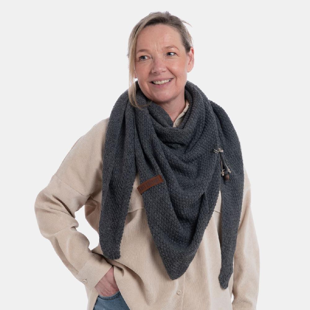 Knit Factory Coco Omslagdoek Antraciet