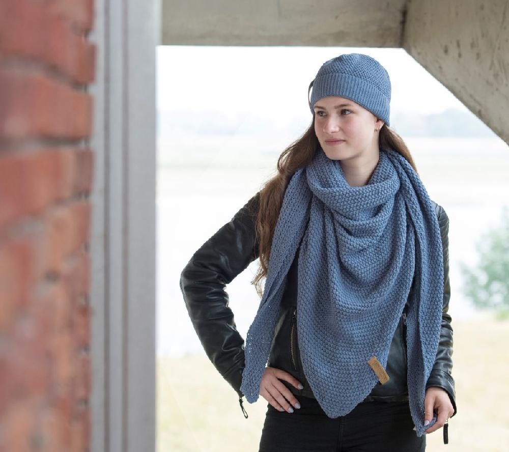 Knit Factory Coco Omslagdoek Indigo