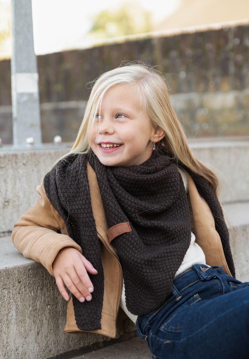 Knit Factory Coco Omslagdoek Junior Donkerbruin