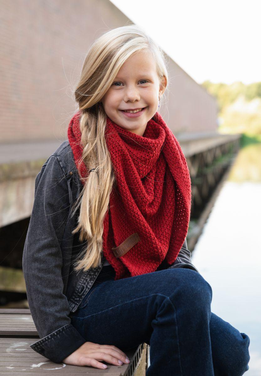 Knit Factory Coco Omslagdoek Junior Donkerbruin