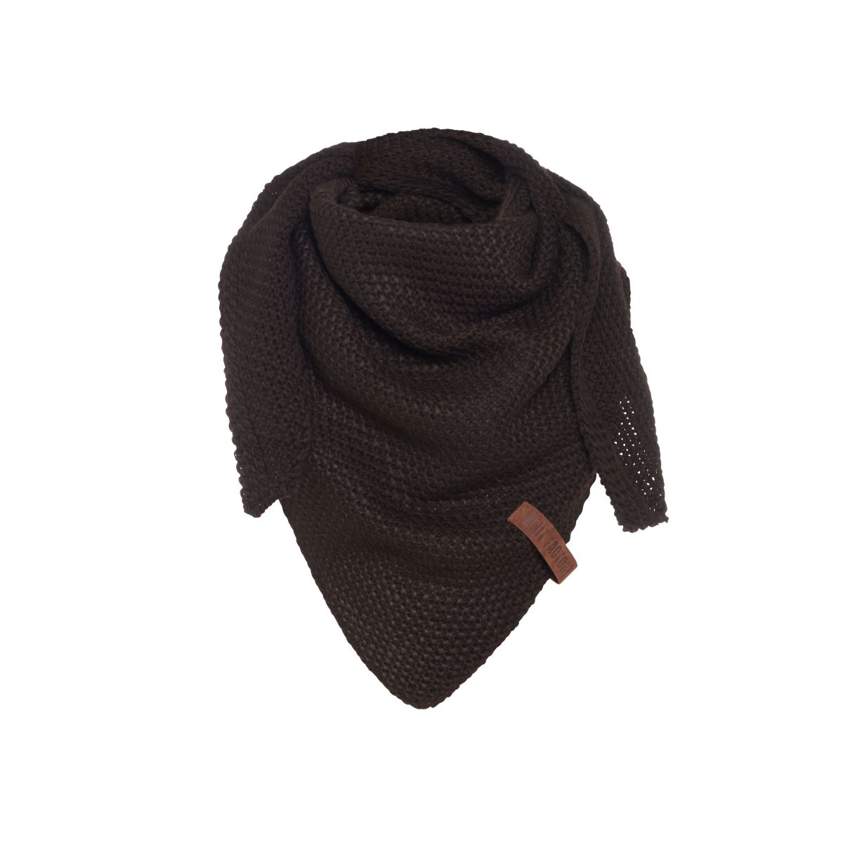 knit factory Coco Omslagdoek Junior Donkerbruin