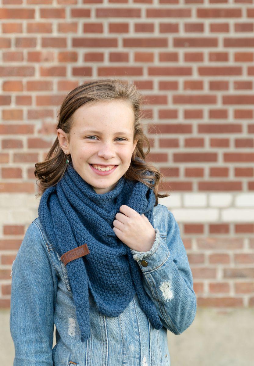 Knit Factory Coco Omslagdoek Junior Petrol