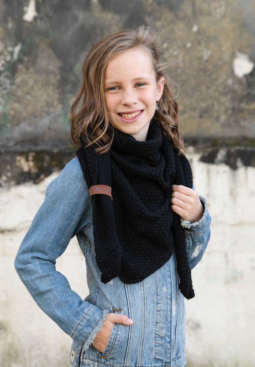 Knit Factory Coco Omslagdoek Junior Zwart