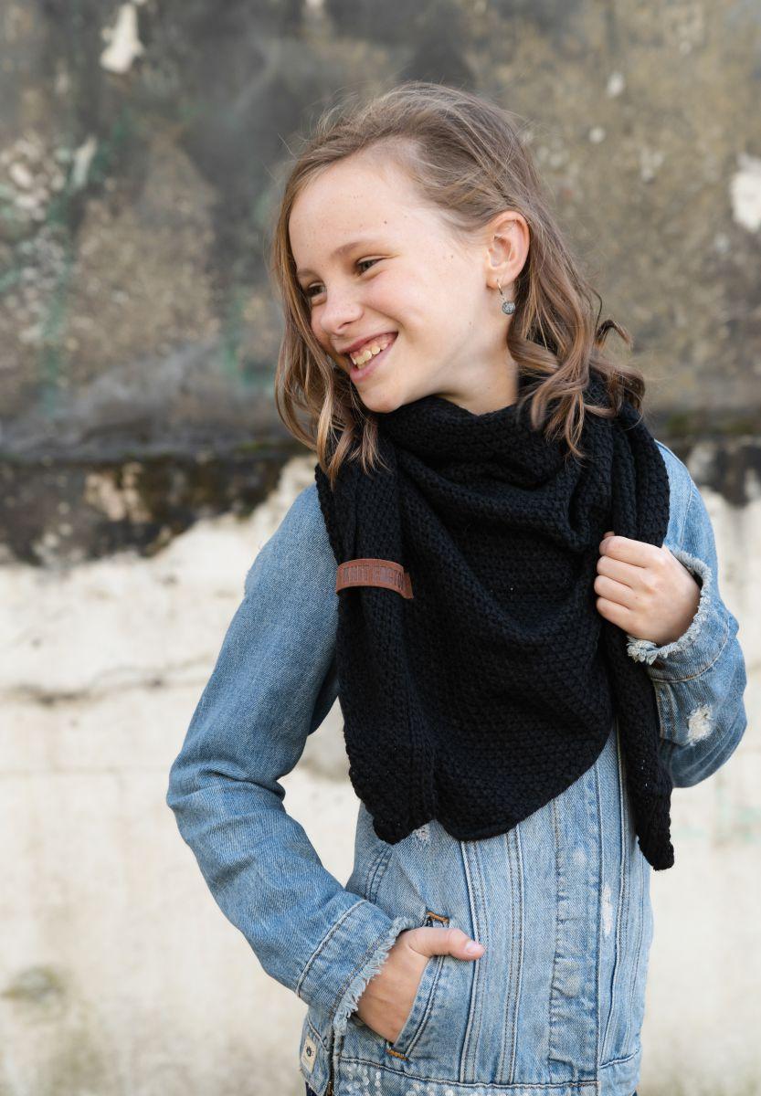 Knit Factory Coco Omslagdoek Junior Zwart