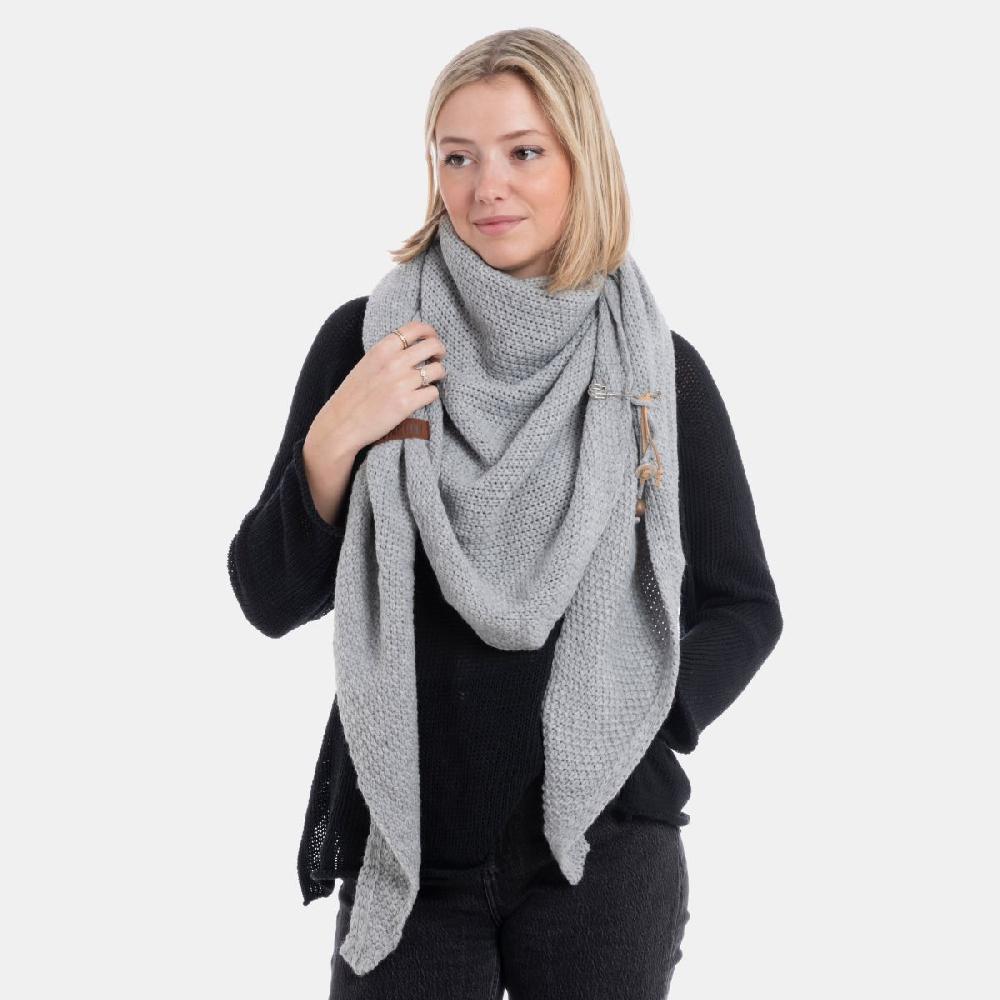 Knit Factory Coco Omslagdoek Licht Grijs