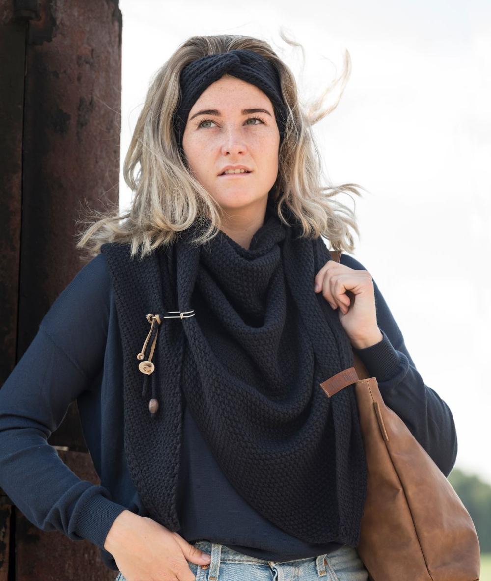Knit Factory Coco Omslagdoek Navy