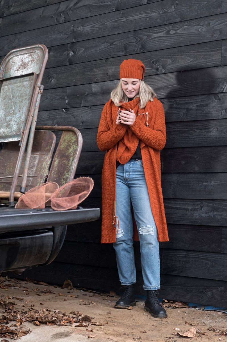 Knit Factory Coco Omslagdoek Terra