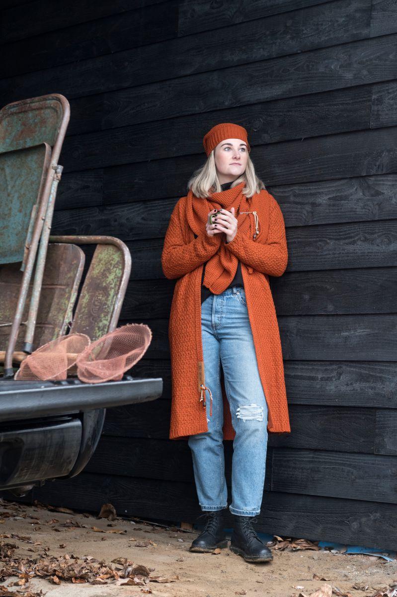 Knit Factory Coco Omslagdoek Terra