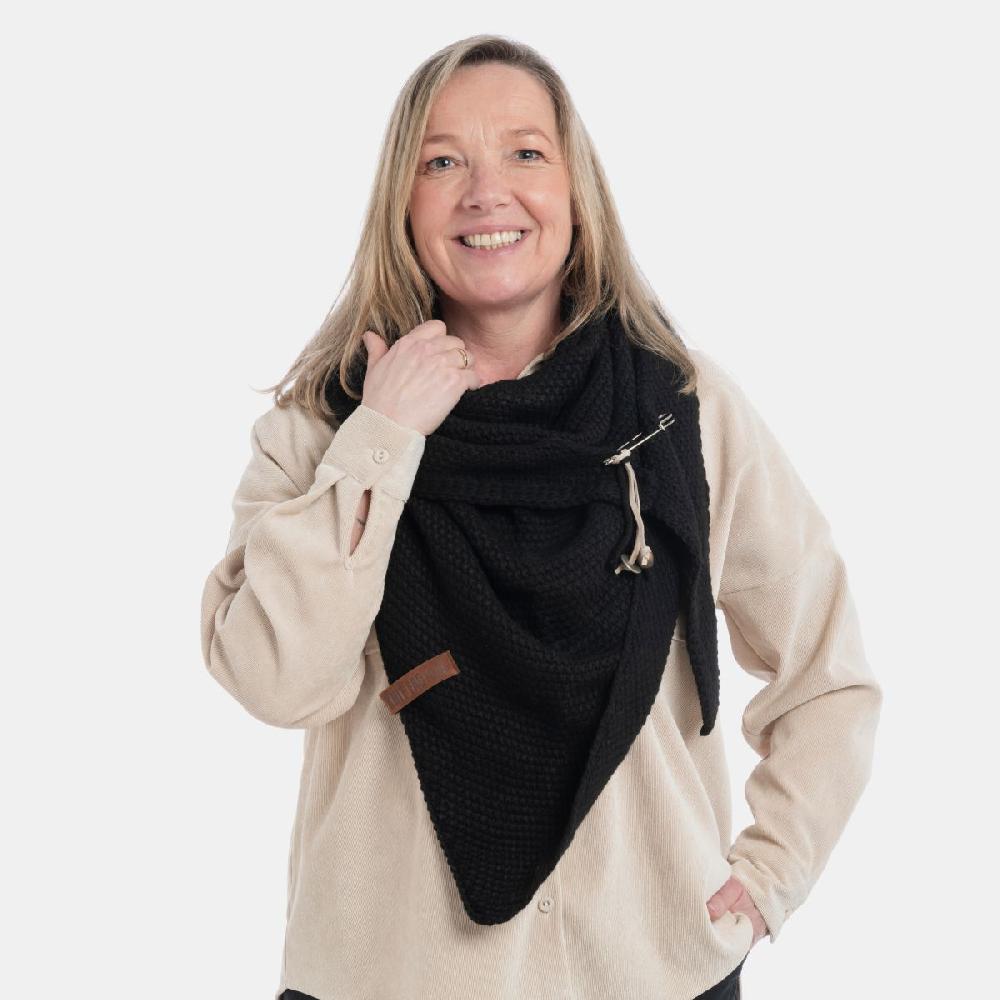 Knit Factory Coco Omslagdoek Zwart