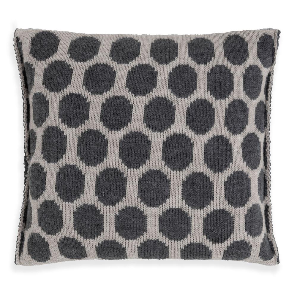Knit Factory Cody Kussen Antraciet/Iced Clay - 50x50