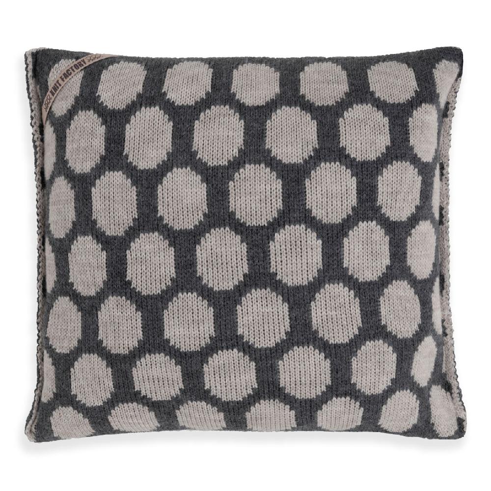 knit factory Cody Kussen Antraciet/Iced Clay - 50x50