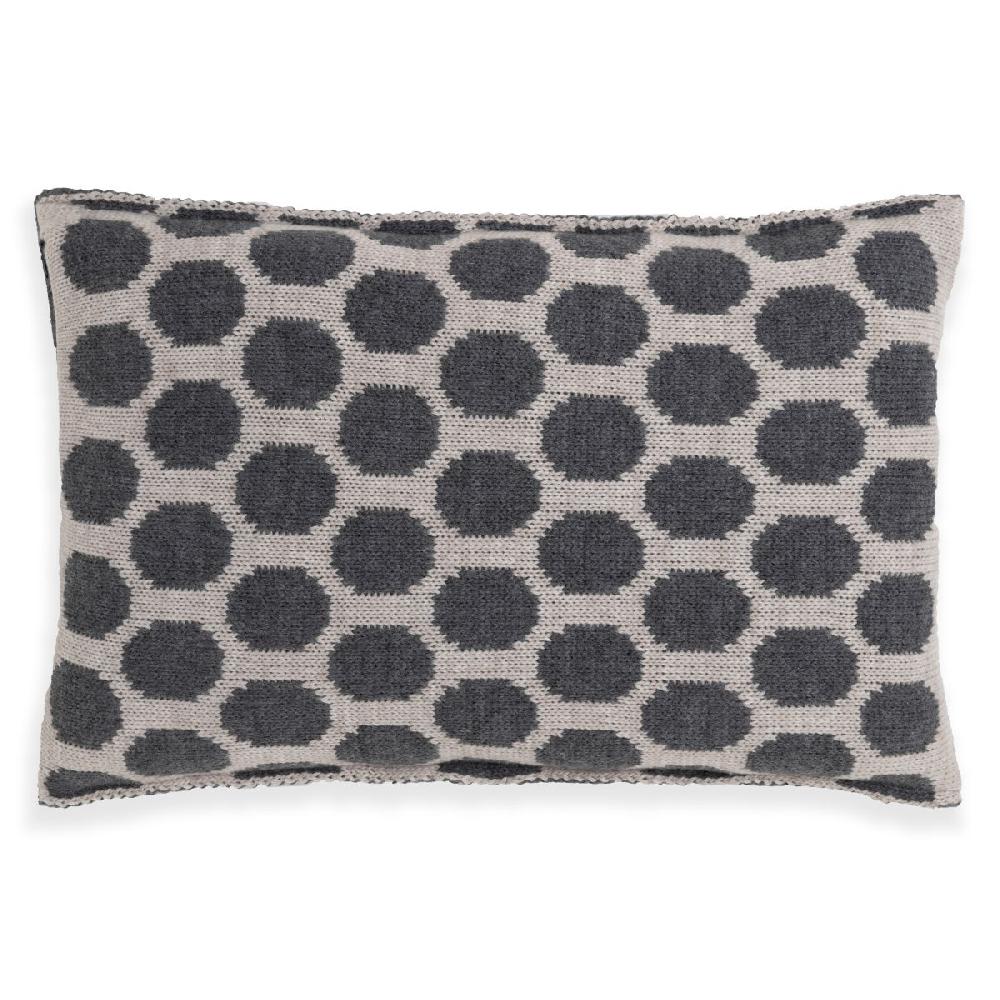 Knit Factory Cody Kussen Antraciet/Iced Clay - 60x40