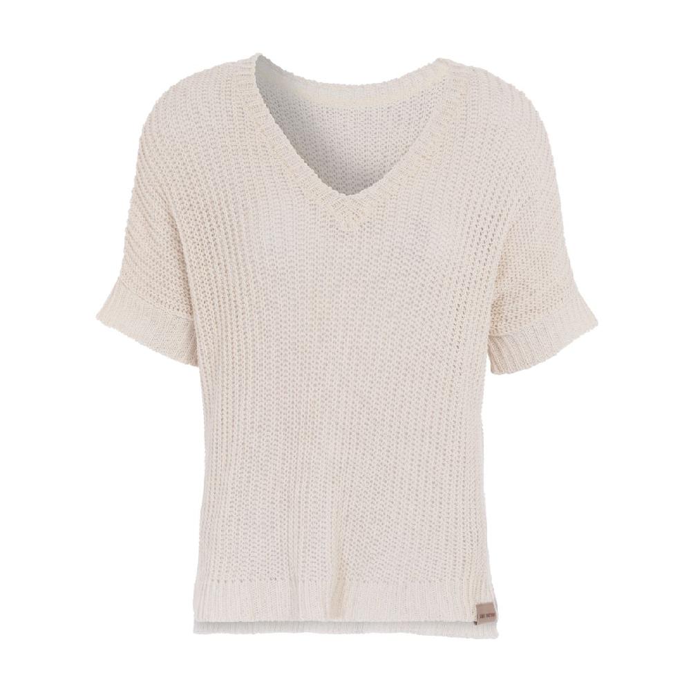 knit factory Daisy V-Hals Trui Beige - 36/44