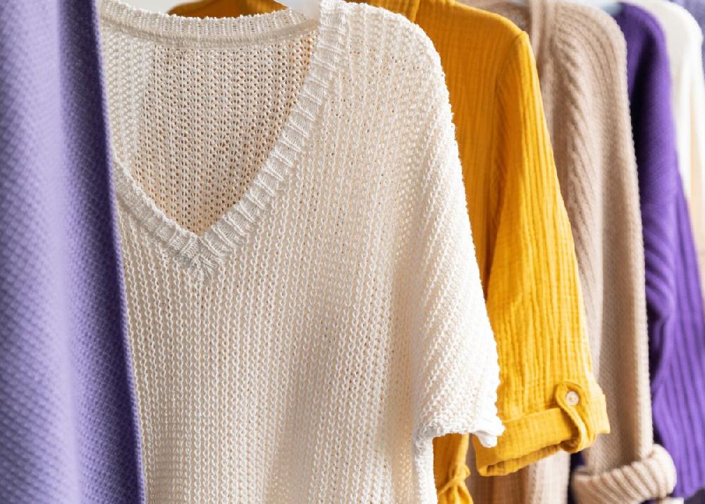 Knit Factory Daisy V-Hals Trui Linnen - 36/44