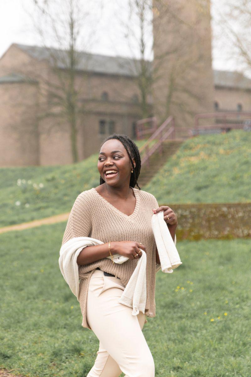 Knit Factory Daisy V-Hals Trui Oud Roze - 36/44