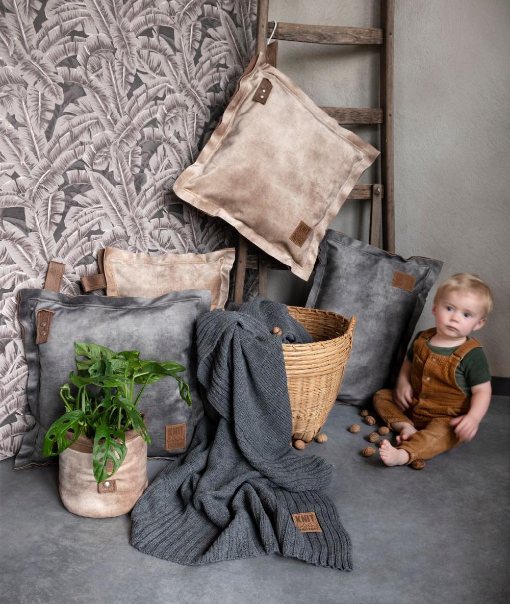 Knit Factory Dax Kussen Beige - 50x50